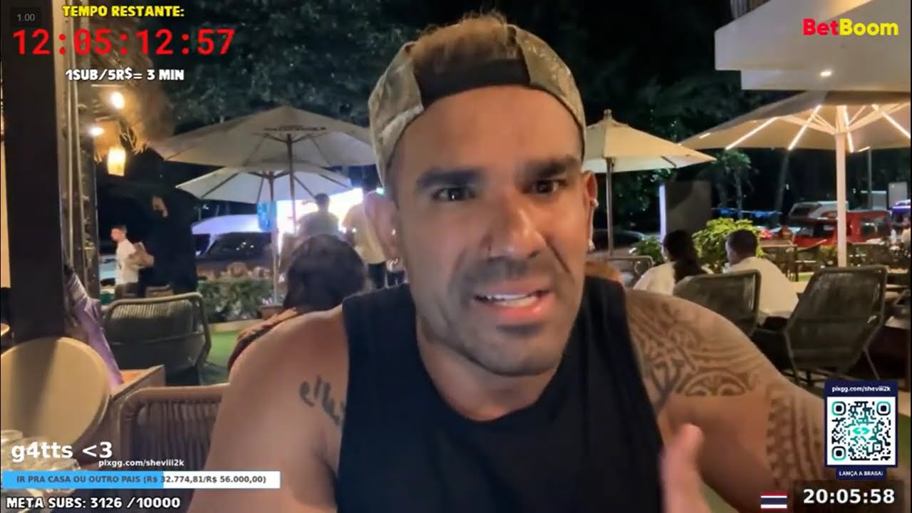 Sheviii contando a história da sua prisão na Tailândia