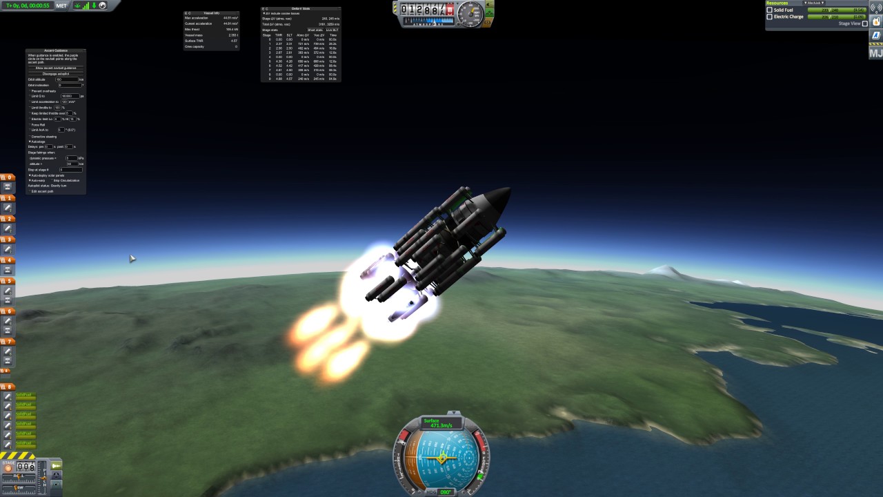 [4k 60fps] KSP: Reaching orbit with only (126) sepratrons