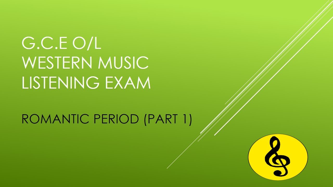 romantic period part 1 - G.C.E O/L