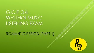 romantic period part 1 - G.C.E O/L