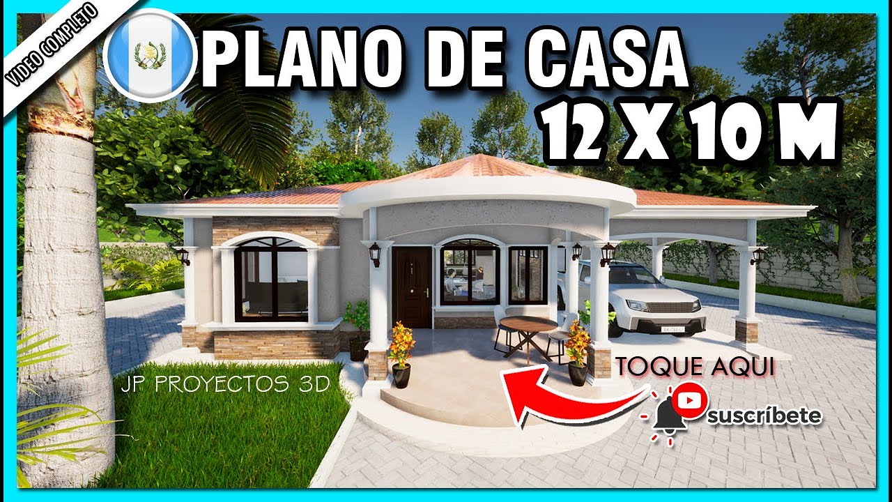 ⚪✓?Como construir una casa estilo guatemalteco? / Diseño de Casa 12x10  Metros/ Recorrido Virtual2021 - YouTube
