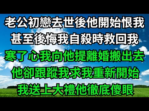 老公初戀去世後他開始恨我，甚至後悔我自殺時救回我，寒了心我向他提離婚搬了出去，他卻跟蹤我求我重新開始，我送上大禮他徹底傻眼【暢聊往事】#小说故事#花開富貴#落日溫情#深夜淺讀#爽文#家庭矛盾#情感故事