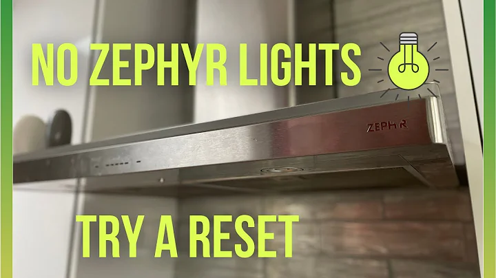 Zephyr Range Hood Vent Lights Not Working Fix | One Simple Step | No Tools | Performing A Reset 4K