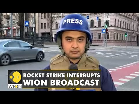 Russia Ukraine crisis: WION&rsquo;s Anas Mallick&rsquo;s gets interrupted by a rocket strike on Kyiv