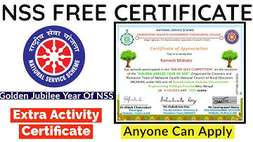 NSS Free Certificate | Free Certificate | Golden Jubilee Year Of NSS