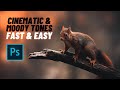 Editing Cinematic & Moody tones in Wildlife Photography | Color Grading Tutorial | Photoshop 2022