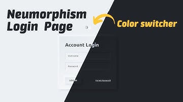 NEUMORPHISM LOGIN FORM WITH LIGHT AND DARK THEME | HTML , CSS