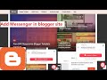 Add Facebook Messenger Chat plugin in your website || blogger site