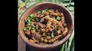 Ezber Bozan Makarna - Stir-fry Fusilli Rotini - Cooking in the Nature ASMR