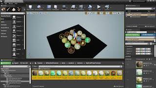 Free #Unreal Engine construction script sample for material demo scene (20220227)
