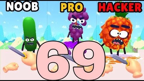 NOOB vs PRO vs HACKER in Hit Tomato 3D ❤️ All Levels Gameplay, NEW Games iOS, Android