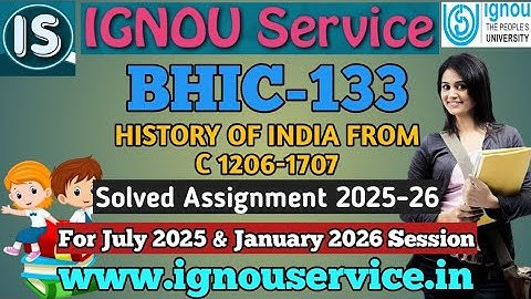 IGNOU BHIC-133 Solved Assignment English Medium 2025-26 For July 2025 and January 2026 Session