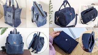 : 4 DIY Old Jeans Ideas | DIY Denim Bags and Wallet | Compilation | Bag Tutorial | Upcycle Crafts