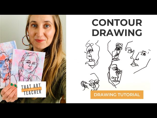 Contour drawing  Blind contour drawing Contour drawing Contour line  drawing