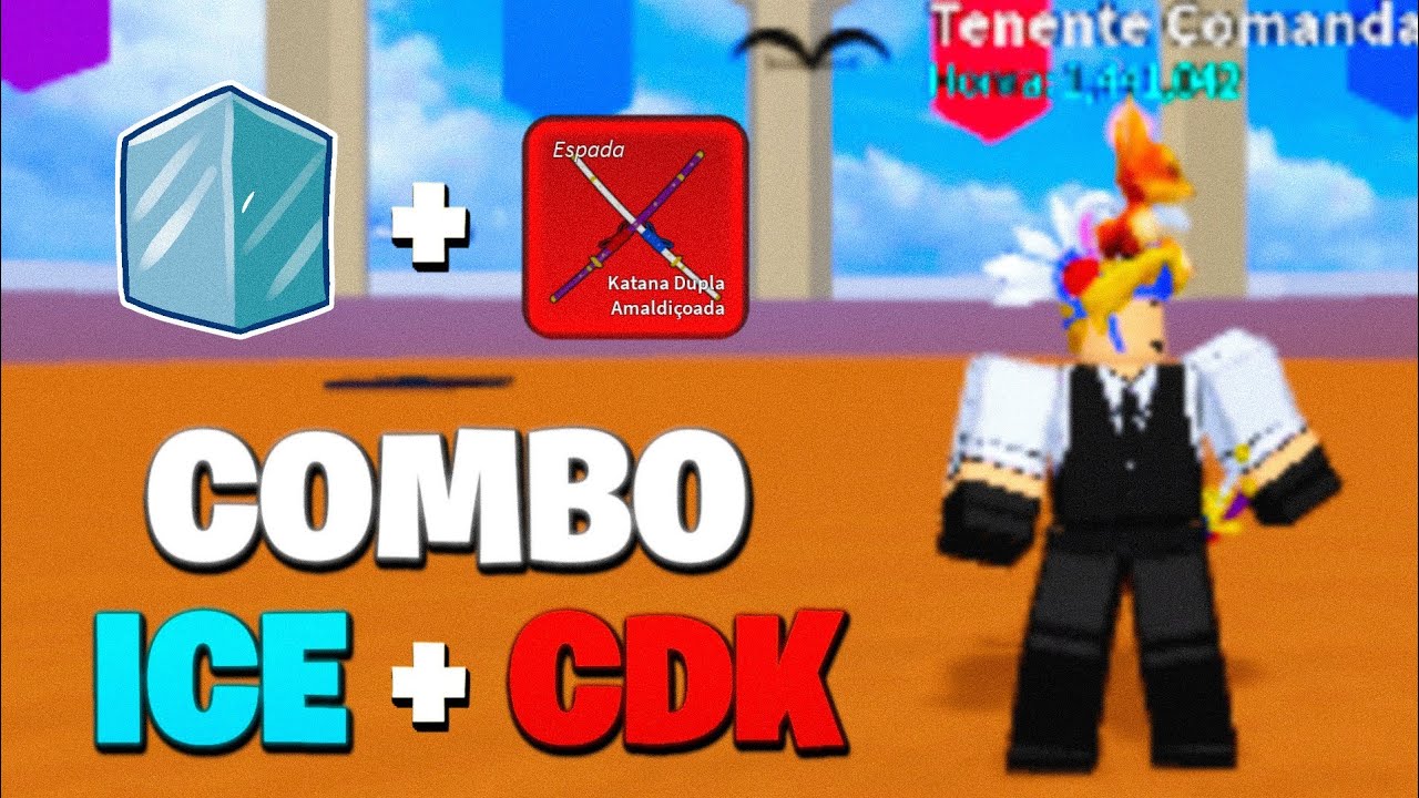 combo de ice com ponto em espada blox fruit