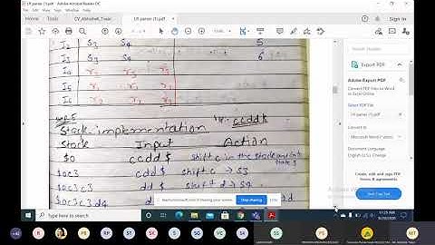 15.  LR(0) parser: Stack Implementation
