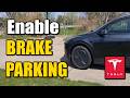 How to Turn On the Parking Brake on TESLA Model Y & 3 - Easy Tutorial