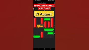#New HAMSTER KOMBAT 31 AUGUST MINI GAME PUZZLE TRICK | 31 AUGUST MINI GAME PUZZLE SOLVED | trick