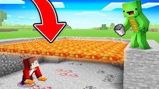 Mikey Use FAKE LAVA to Prank JJ in Minecraft Maizen