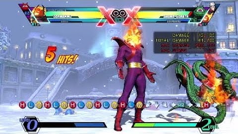 UMVC3 Dormammu Power of Destruction Lvl 1 & Lvl 2 Combo