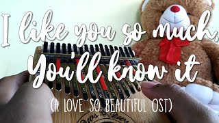 I like you so much, you'll know it (A Love so Beautiful OST) - EASY kalimba tutorial cover