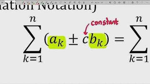 Sequences and Summation Notation - Sigma Notation and Its Properties