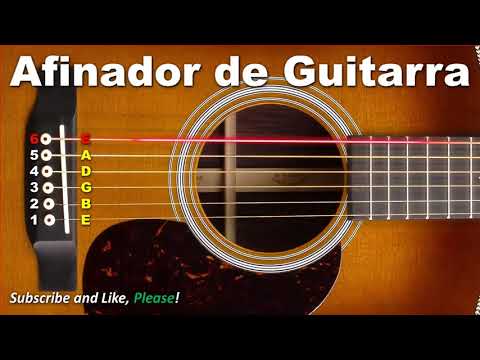 🟢AFINADOR DE GUITARRA ONLINE, PARA AFINAR LA GUITARRA ACÚSTICA con Cuerdas y Acordes Estándar EBGDAE