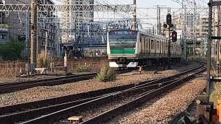 湘南新宿ライン特別快速高崎行きE233系4834YE-73+E231系K-10と埼京線各駅停車新宿行きE233系138M101、普通宇都宮行きE231系1634EU12+E231系U528が走行！