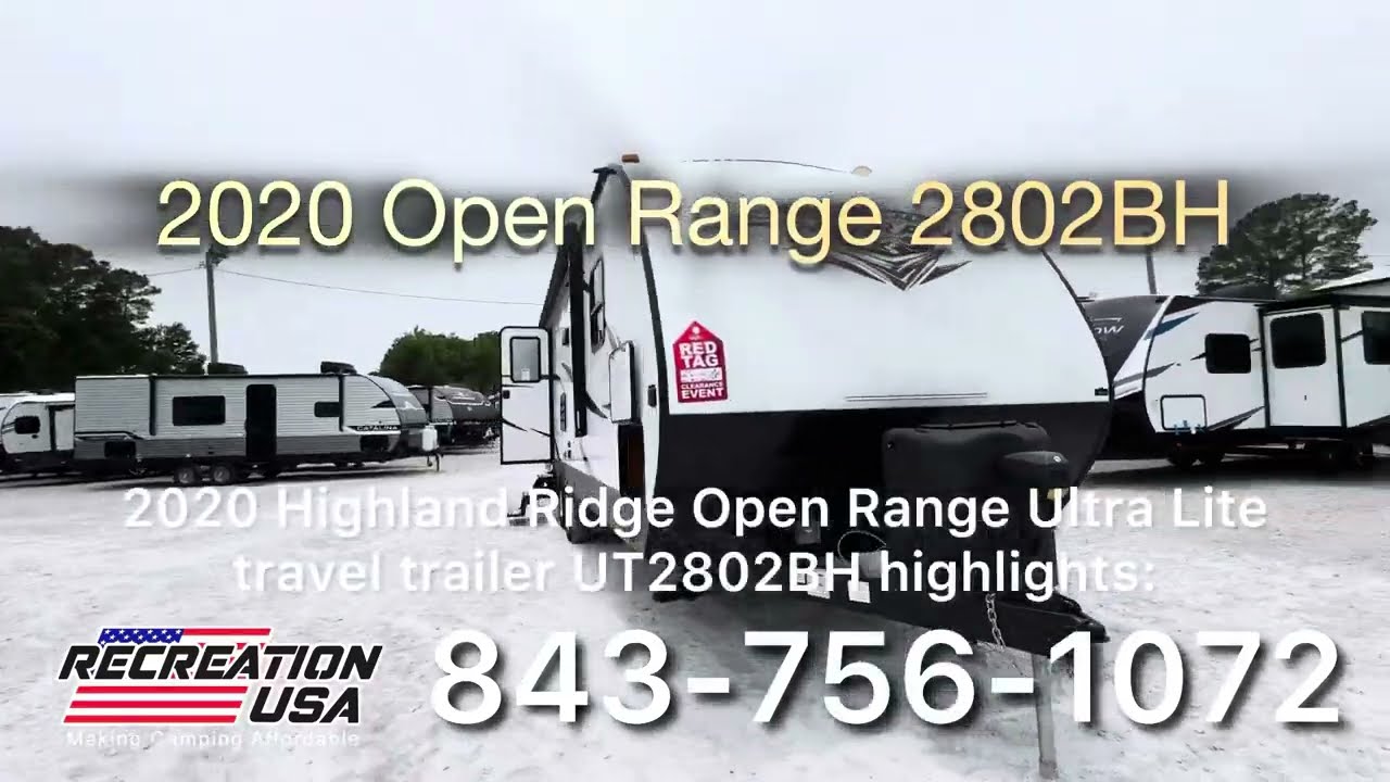 2020 Highland Ridge Open Range Ultra Lite 2802BH Travel Trailer 
