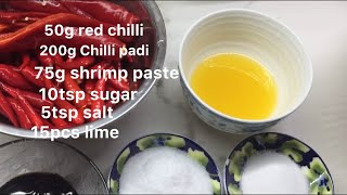 Super easy homemade sambal belacan