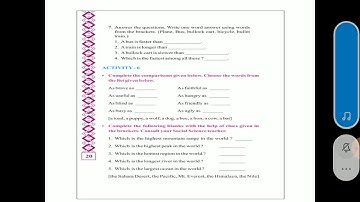 STD :- 8 ,SUBJECT :- English , UNIT :- 2 ,  LMBB : learning More, Be Brighter ,Activity 6 and 7