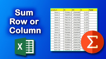 How to quickly sum an entire row or column in Excel