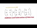 Addition and Subtraction of Matrices - by A. C. Okocha