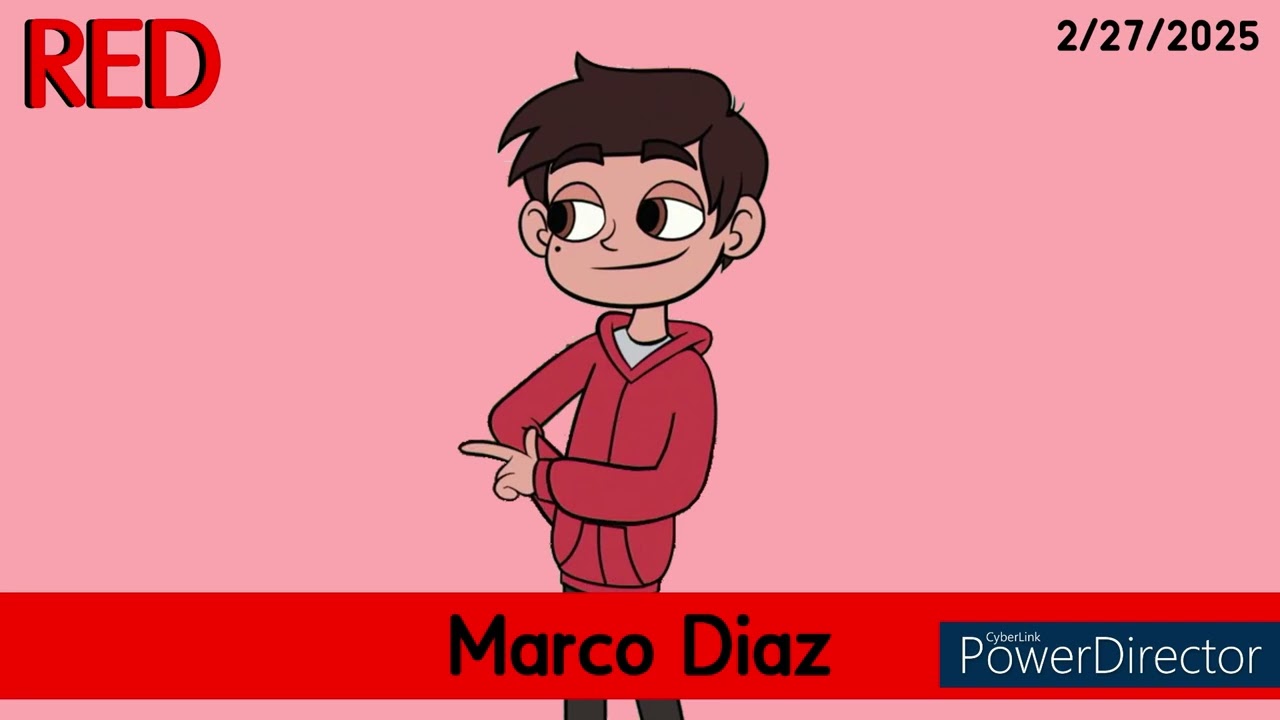 My Color Spectrum Month Daily: Month 1 - Day 27: Marco Diaz (Star vs. the Forces of Evil)