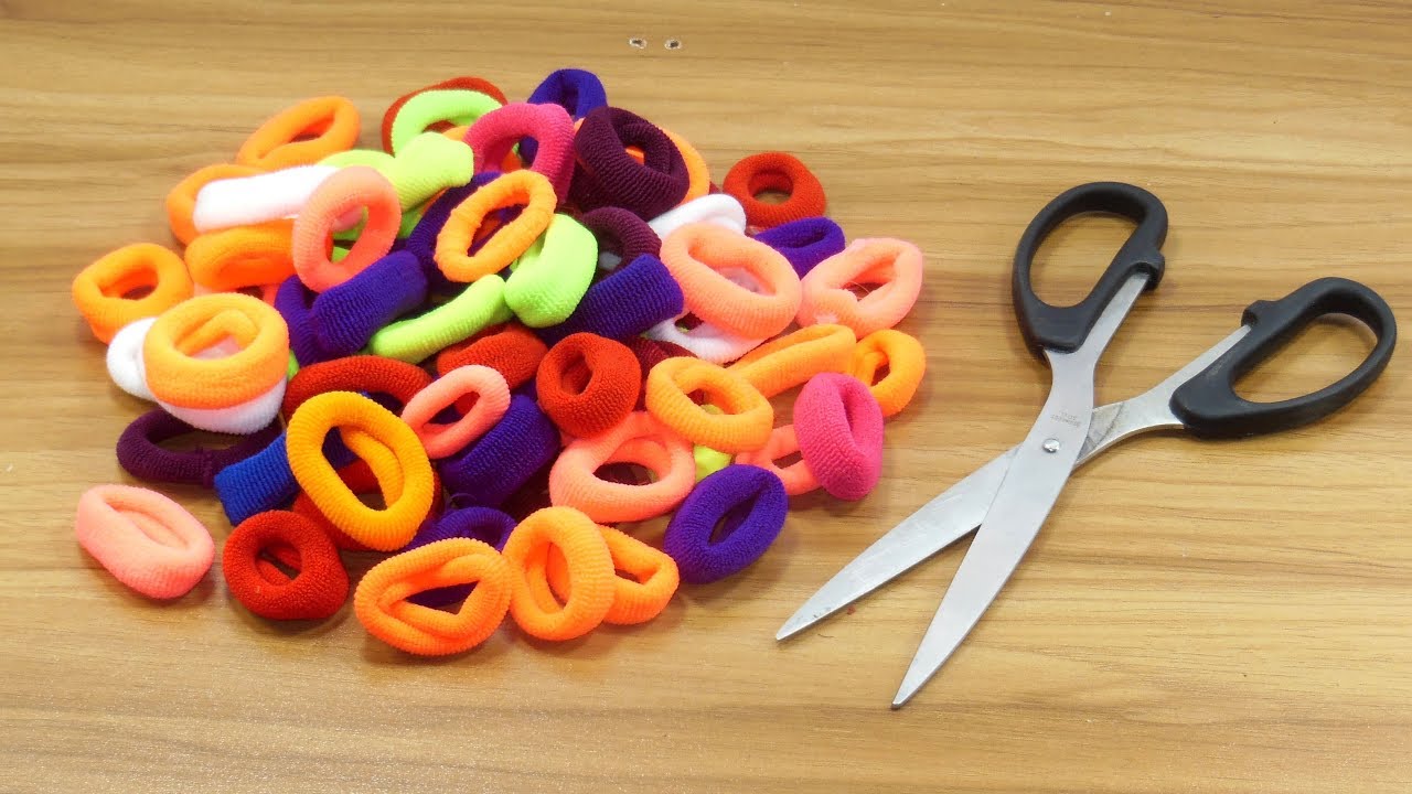 DIY art and craft with Hair rubber bands DIY HOME DECO DIY art and