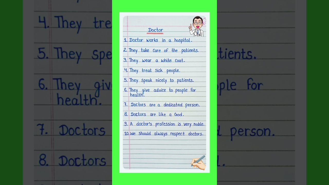 Essay On Doctor L 10 Lines In English Paragraph