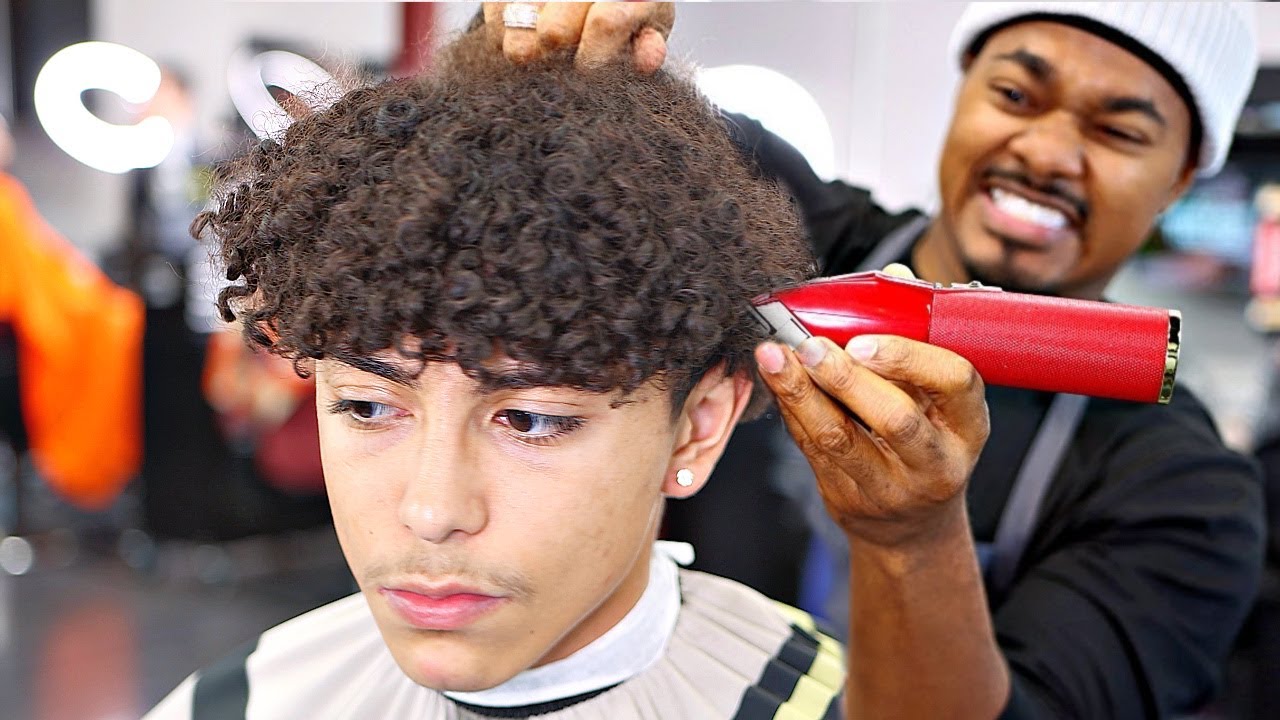 HAIRCUT TUTORIAL: HIGH TAPER CURLY TOP | CREATING A HAIRLINE - thptnganamst.edu.vn