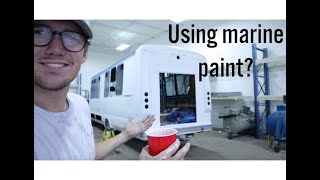 Prepping A Fiberglass Bus For Paint! Bondo, Sanding, & Interlux Primer-Paint Pt. 1--Skoolie Ep. 21 by Miles O'Smiles 2,968 views 3 years ago 35 minutes