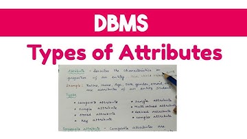 types of attributes | dbms | oracle #gvspace #attributes #complexattribute