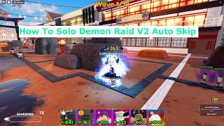 Roblox  How To Solo Demon Raid M2 Auto Skip  All Star Tower Defense | Mizuki Yukino