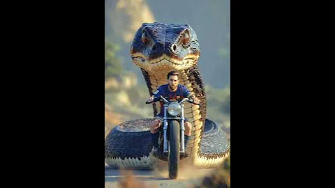 Messi, neymar,mbappe snake motorbike vs Ronaldo's motorbike #aivideo #messi #neymar #ronaldo