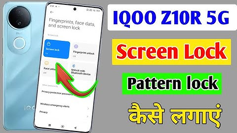 iQOO z10r 5g me screen lock kaise lagaye/how to set pattern lock in iQOO z10r 5g me ?
