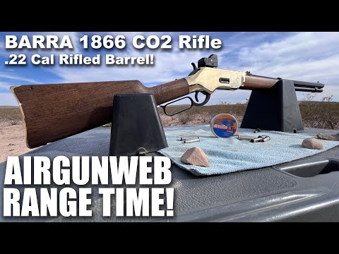 .22 Cal Rifled Barrel Testing in the BARRA 1866 Lever Action CO2 BB Rifle with Hawke Reflex Sight