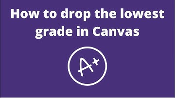 How to drop the lowest grade in the Canvas gradebook