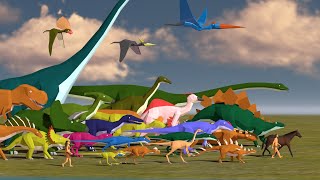 Dinosaurs Size Comparison | 3D Animation | Walking with Dinosaurs
