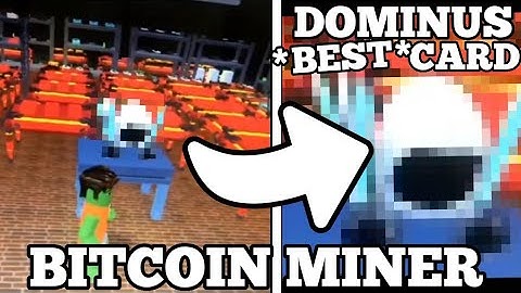 RARE DOMINUS *BEST* card FOUND in BITCOIN MINER ROBLOX