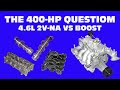 THE 400-HP QUESTION-4.6L 2V MOD FORD-ALL MOTOR VS SUPERCHARGED-WHAT IS THE BEST ROUTE FOR HP? BOTH?