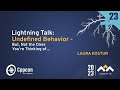 Lightning talk undefined behavior  toolkit to improve communication with clients  laura kostur