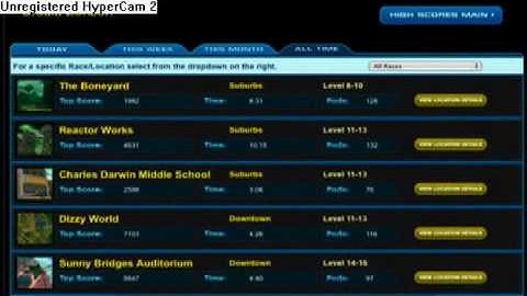 FusionFall- Racing Leaderboard