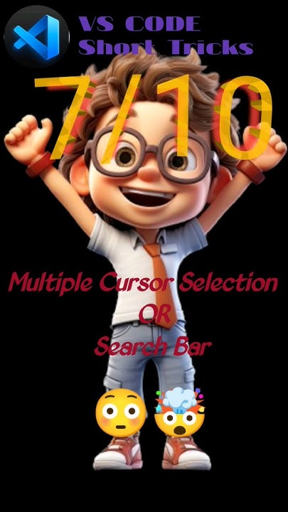 7/10 Vs Code Tricks: Multiple Cursor Selection or Search Bar #vscode # ...